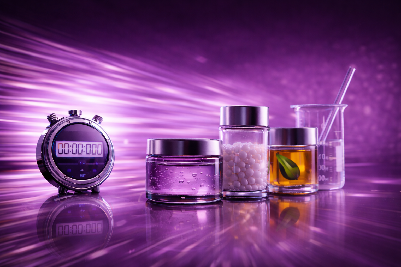 Gruppe mit Produkten der Cream-in-Gel Technology